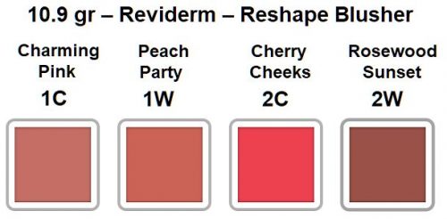Reviderm Make-up Reshape Blusher kleuren kleuren Mooiecosmetica